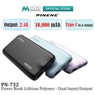 PINENG PN732 POWER BANK 10000MAH 2.4A DUAL INPUT/OUTPUT WITH LITHIUM POLYMER / LIGHT INDICATOR DISPL