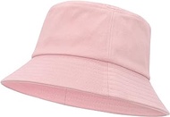 Unisex Athletic Bucket Hat Solid Colors Sun Hat with UV Protection for Outdoor Sports Packable Summer Hats Pink