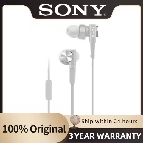 Sony MDR-XB55AP Wired In Ear Headphones Heavy Bass Sport Earphones Powerful Low Frequency Deep Bass 