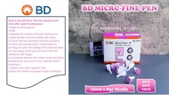BD Micro-Fine + 5mm 31G Ultra Fines Plus Insulin Jarum Pen Needles 0.25mm x 5mm