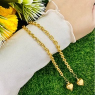 DHIYA GOLD 916 Rantai tangan sauh puteri sarah lebar 1cm - 1.1cm