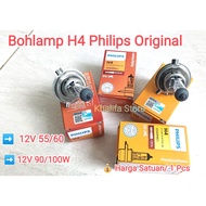 Philips Philip Socket Fitting H4 (9003/HB2) 3 Pin Hi Lo DC 60/55 W PremiumVision 12342PRC1 12569RAC1