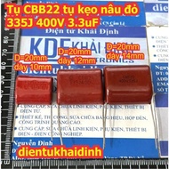 10pcs Capacitors CBB22 CBB21 red brown CBB candy capacitors 335J 400V /630V 3.3UF 335J400V D=20mm 25
