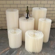 MERAH Bazaar Booth Props Folding Paper Cylinder Props Cylinder White Red Black For Birthday Booth Ba