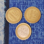 PAKET KOIN 2 CENTAVOS 50 DAN 1 CENTAVOS 100 TIMOR LESTE