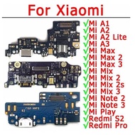 With ic Usb Charging Board For Xiaomi Mi A1 5X A2 Lite 6X A3 cc9e Mix 2S Max 2 Note 3 Play Redmi S2 