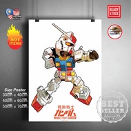 (Ready Stock) Mobile suit Gundam 144 RX-78-2 / RX78-2 / RX78 2 Gundam wall poster sticker deco poste