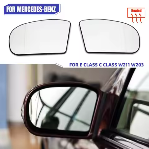 Left Right Door Side Heated Wing Mirror Glass Rearview Rearview Plate for Mercedes-Benz E-class C-cl