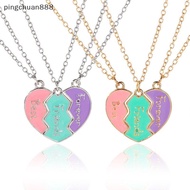 pingchuan888 Best Friend Necklaces For 3 Matching Heart Pendant Magnetic Bff Friendship Necklace Nic