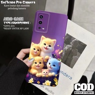 Oppo A55 Case - Oppo A55 Softcase - Fashion Cat - Oppo A55 Casing - Pro Camera Softcase - Tpu - Oppo
