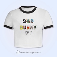 Bad Bunny Baby Tee - Bad Bunny Tour y2k Soft Stretchy Crop Top for Girls