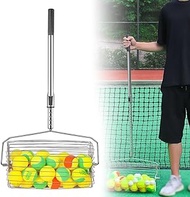 Portable Tennis Balls Retriever, Automatic Pick-up Ping Pong Ball Retriever Ball Collector, Stainless Steel Adjustable Telescopic Pole, for Table Tennis Training Accessories