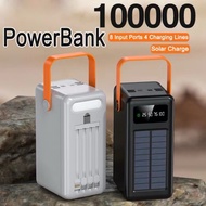 100000mAh powerbank solar 4USB Cable