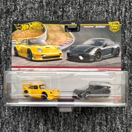 HOT WHEELS PREMIUM CAR CULTURE TWIN PACK 2024 Mix 4 Porsche 993 GT2 Porsche 718 Cayman GT4
