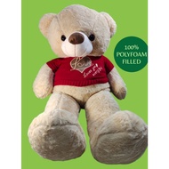 [READY STOCK] PLUSHIE TEDDY BEAR SWEATER 100CM 140CM GIFT VALENTINE PRESENT PREMIUM PRODUCT 毛衣毛绒熊