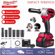 MILWAUKEE Cordless Impact Drill Hand Impact Wrench Electric Impact Driver Tool Box Set