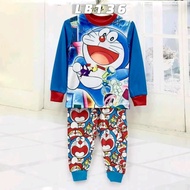 LB136 Boy Cartoon Cotton Sleepwear Pajamas Set Doraemon (2y)