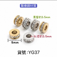 YG37 Medical Steel Material Diamond Spacer Xuelin Crystal Silver Jewelry