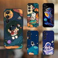 Samsung A35, A55 phone case with black border Astronaut