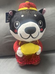 全新- 約30cm高  黑柴犬造型的「忠犬麻糬柴犬」Mochishiba