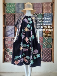 (COD) DASTER LOWO ENCIM COLET BUNGA BATIK CAP KOMBINASI BATIK TULIS PREMIUM