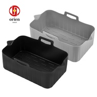 ORIEN Air Fryer Baking Tray, Silicone Reusable Air Fryer Basket, Rectangle Rectangle Basket Containe