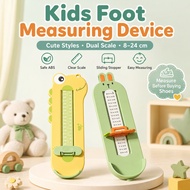Kids Foot Measuring Device for Baby Toddler Shoe Size Ruler Adjustable Dual Scale Gauge 8-24cm