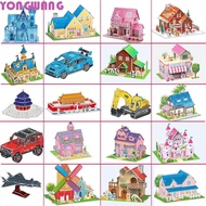 YONGWANG66HR 3D Castle Airplane Assembly Model, Building Model 3d Puzzles, Cartoon Castle Airplane D