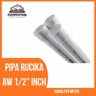Rucika AW PVC Pipe 1/ 2 Inch 100 cm - Strong, Durable, Easy to Install