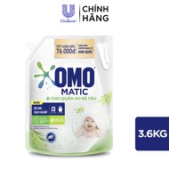Nước Giặt OMO MATIC Cửa Trên | Cửa Trước | Cửa Ngang Ngăn Mùi Ẩm Mốc - Túi 3.6Kg | 3.9Kg