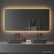 （IN STOCK）Toilet Bathroom MirrorledWall-Mounted Anti-Fog Toilet Luminous Mirror Hand Washing Touch Screen Smart Mirror
