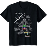 Children's T-Shirt F-15 Eagle Specs T-Shirt Shirt Military Fighter Jet T-Shirt