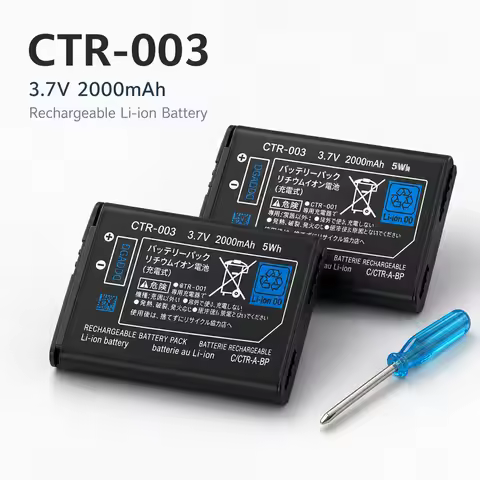 Game Console Battery CTR-003 2000mAh Replacement Battery For Nintendo 2DS 3DS New 2DS XL New 3DS Con