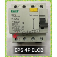 EPS 40A 4 POLE 30mA , 100mA AND 300mA ELCB / RCCB (SIRIM Approve)