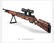 653 PCS Kar98K Building Block Model Can Shoot Heavy Sniper Rifle Assemble Bricks WW2 Weapons Series 