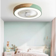 52CM  Ceiling Fan Light Lamp 220V APP +Remote Control Fans Bedroom Dining Room Wood Ceiling Fan With