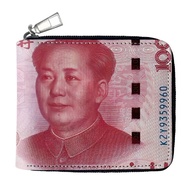 Unique Trendy Fashion Creative Japanese Korean Dollars Half-Fold Leather Wallet Short Wallet Coin Pu