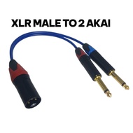 XLR MALE to 2 Akai/ Cable XLR FEMALE to 2 Akai Cable