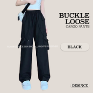 🇲🇾 DESINCE Women Streetwear Cargo Long Loose Pants Seluar Perempuan Korean Streetwear WP 115