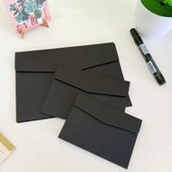 PREMIUM BLACK ENVELOPE BLACK PAPER ENVELOPE PLAIN BLACK ENVELOPE/ B7 A6 A5