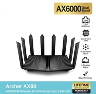 TP-Link Archer AX80 AX6000 8-Stream Wi-Fi 6 Router with 2.5G Port เราเตอร์ไวไฟ6 ดูวิดีโอสตรีมมิ่ง แล