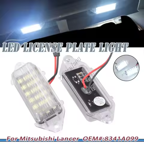 2x LED License Number Plate Light For Mitsubishi Lancer 2003-2017 Evo Evolution X Tail Tag Lamps 834