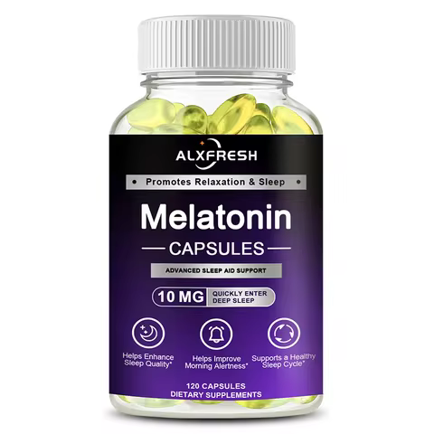 Alxfresh Melatonin 10mg with B6 | Promotes Relaxation Vegetarian, Non-GMO, Gluten Free Dietery Suppl