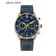 Solvil et Titus W06-03287-012 Men's Quartz Analogue Watch in Blue Dial and Leather Strap