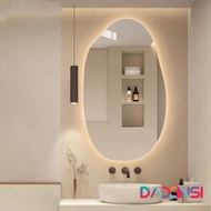 DAXINSI Smart Mirror Irregular Mirror LED Mirror Bathroom Mirror with Light Wall-Mounted Makeup Mirr