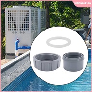 [lzdjhyke2] 2x Connection Heater Flange 006723F PVC Connection Set Pool Heater Parts