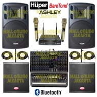 Paket sound system lengkap huper 15 inch speaker aktif + mixer ashley