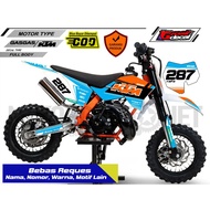 Mini Trail Gazgas 50cc KTM 50cc SSR 50cc PC50 50cc MINI M 50cc Full Body Striping Sticker Requestbeb