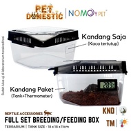 H7 Terrarium Cage Box Holds Amphibian Reptiles Insects Feeding Box