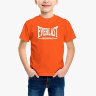 BAJU BUDAK EVERLAST B0XING UNUSEX SHORT SLEEVE T-SHIRT 100%COTTON 1-14YEARS PREMIUM QUALITY 190GSM